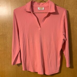 Talbots Pink 3/4 Sleeve Women's Top